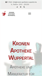 Mobile Screenshot of kronen-apotheke-wuppertal.de