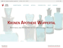 Tablet Screenshot of kronen-apotheke-wuppertal.de